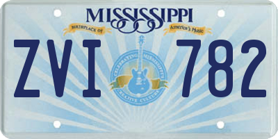 MS license plate ZVI782