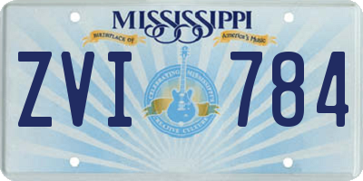 MS license plate ZVI784