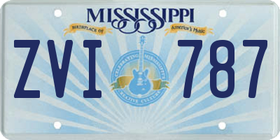 MS license plate ZVI787