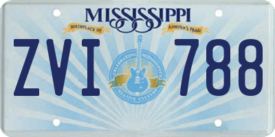 MS license plate ZVI788