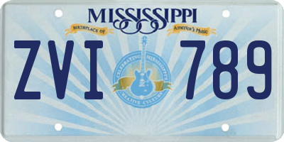 MS license plate ZVI789