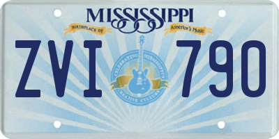 MS license plate ZVI790