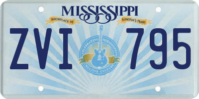 MS license plate ZVI795