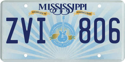 MS license plate ZVI806