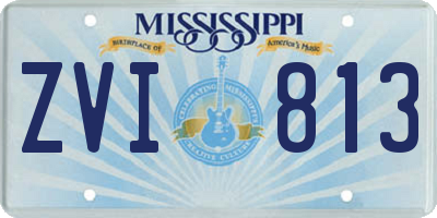 MS license plate ZVI813