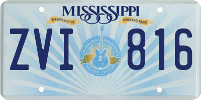 MS license plate ZVI816