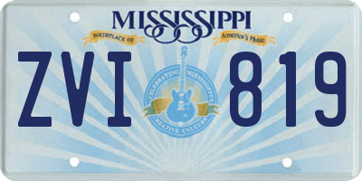 MS license plate ZVI819