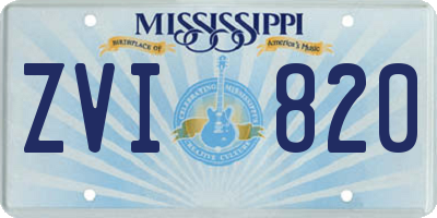 MS license plate ZVI820