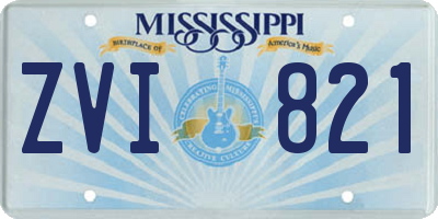 MS license plate ZVI821