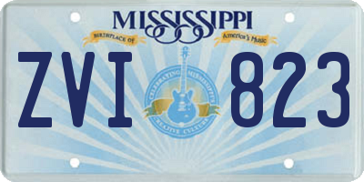 MS license plate ZVI823