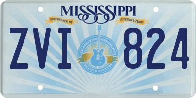 MS license plate ZVI824
