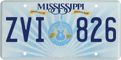 MS license plate ZVI826