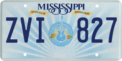 MS license plate ZVI827