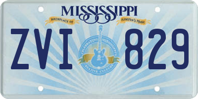 MS license plate ZVI829