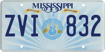 MS license plate ZVI832