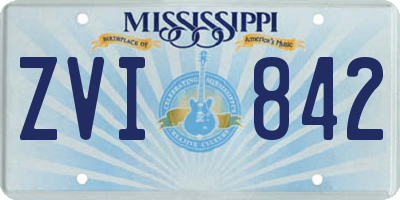 MS license plate ZVI842