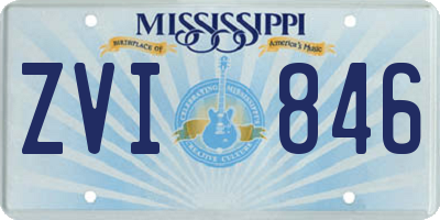 MS license plate ZVI846