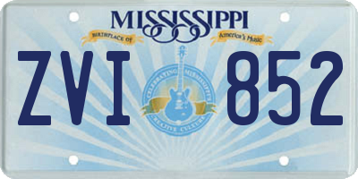 MS license plate ZVI852