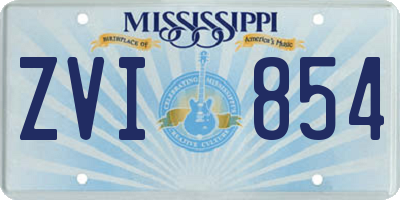MS license plate ZVI854
