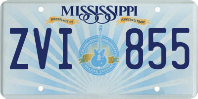 MS license plate ZVI855