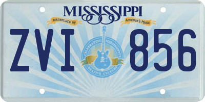 MS license plate ZVI856