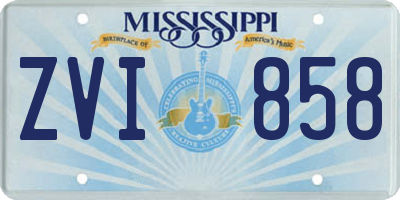 MS license plate ZVI858