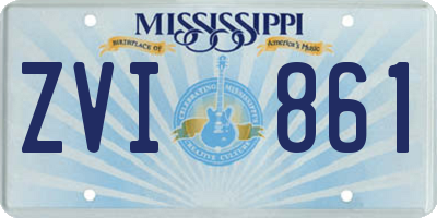 MS license plate ZVI861