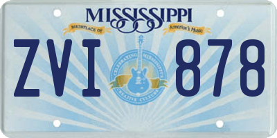 MS license plate ZVI878