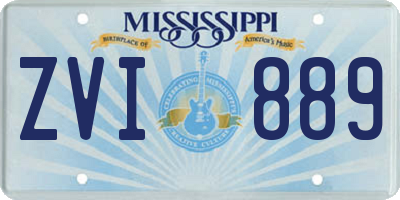 MS license plate ZVI889