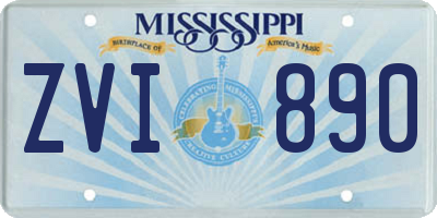 MS license plate ZVI890