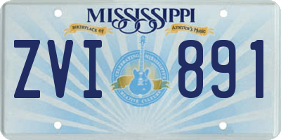 MS license plate ZVI891