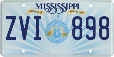 MS license plate ZVI898