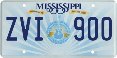 MS license plate ZVI900