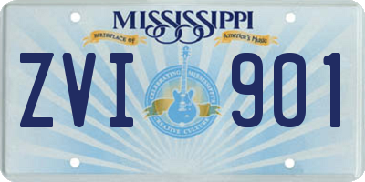 MS license plate ZVI901