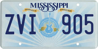 MS license plate ZVI905
