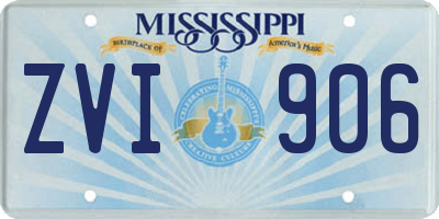 MS license plate ZVI906
