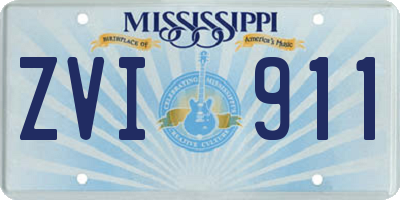 MS license plate ZVI911