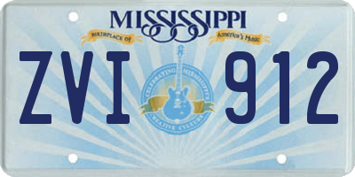 MS license plate ZVI912