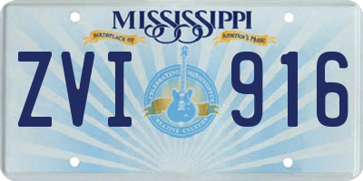 MS license plate ZVI916