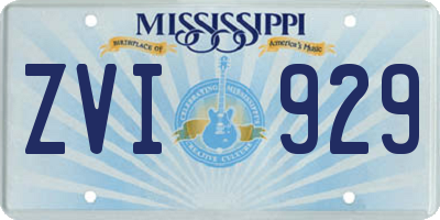 MS license plate ZVI929