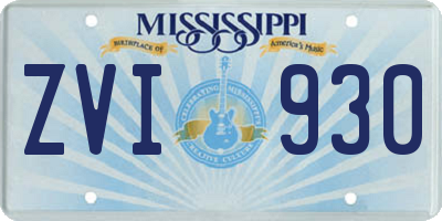 MS license plate ZVI930