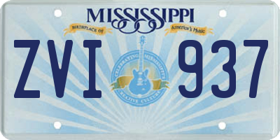 MS license plate ZVI937