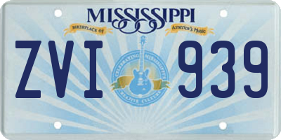 MS license plate ZVI939