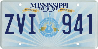 MS license plate ZVI941