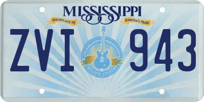 MS license plate ZVI943