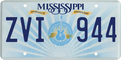MS license plate ZVI944