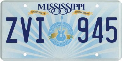 MS license plate ZVI945