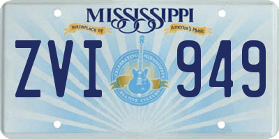 MS license plate ZVI949