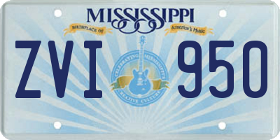 MS license plate ZVI950