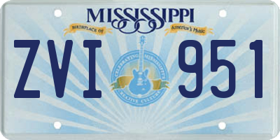 MS license plate ZVI951